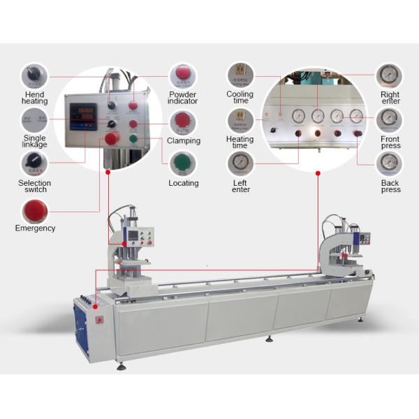 Double Heads Welding UPVC Window Machine , Plastic Window Welder Machine