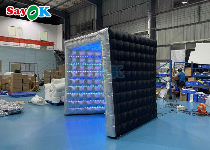 Black Oxford Cloth Inflatable Photo Booth Enclosure Loudspeaker Shape