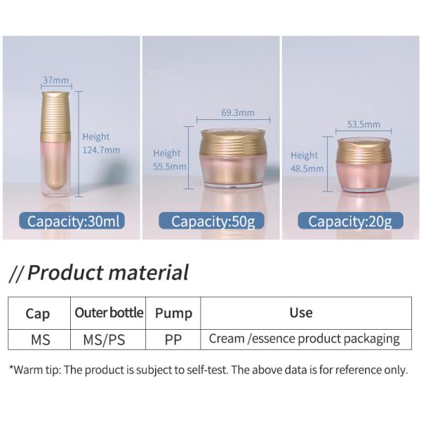 Sealing Type Empty Lotion Bottle MS Square Plastic Jar For Acrylic Cosmetic Skincare Packaging