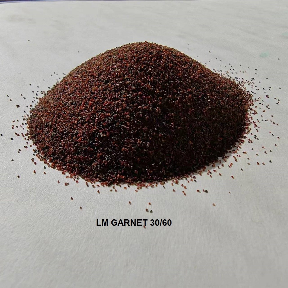 Sandblasting GARNET 30X60 30/60 MESH : Natural Abrasive medium, Mohs 7.0-7.5, Sa2.5-3