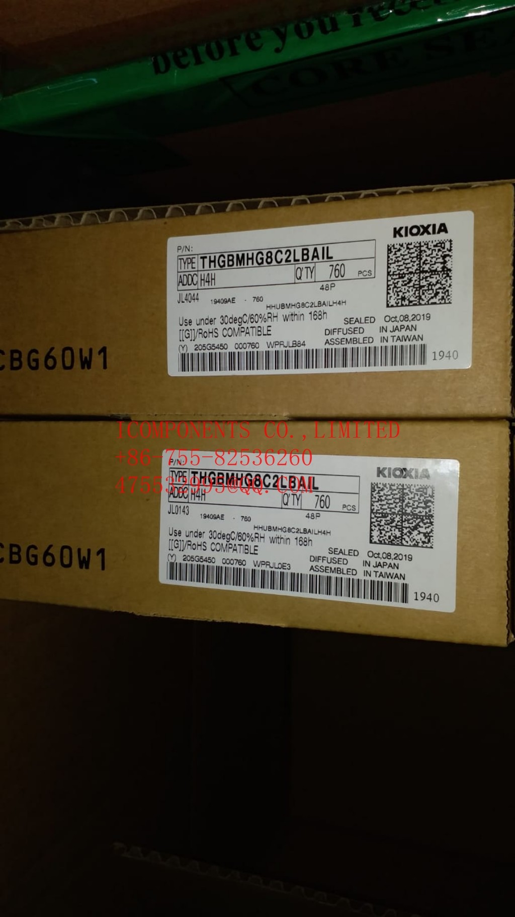 THGBMJG8C2LBAIL Toshiba eMMC Flash Card 32G-byte 3.3V Embedded MMC 153-Pin WFBGA