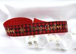 Personalized SGS Polyester Christmas Satin Ribbon Washable
