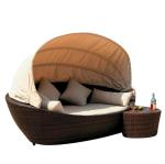 Outdoor recliner garden PE rattan sofa outdoor beach recliner balcony swimming