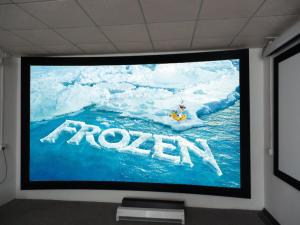 High definition 200'' 250''  Curved Projection Screen for HD Cinema Simulator System
