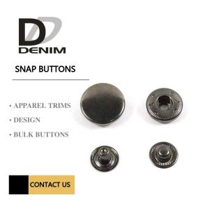Wholesale Dark Antique Sliver Metal Snap Buttons For Jackets 4 Parts Flat Trims from china suppliers