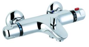 Wholesale Contemporary Thermostatic Bathroom Taps Chrome Finish with Two Handles from china suppliers