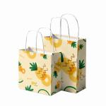 Pineapple Printing Paper Craft Kraft Bags Bulk Tote
