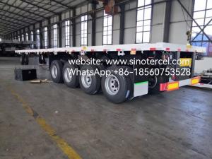 Wholesale 4 Axles 40ft Fuwa Axles Flat Bed Semi Trailer Strong Bearing Stable from china suppliers