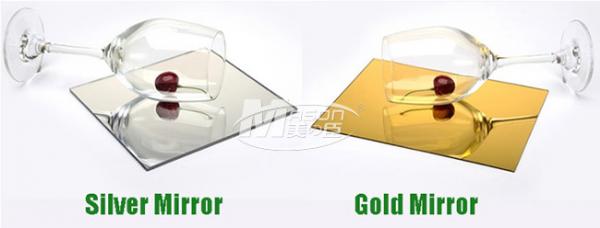 Single Sided Gold Silver Mirror Acrylic Sheet PMMA Sheet Plexiglass Sheet