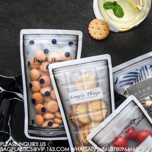 Wholesale Bio Reusable Sealed Stand-Up Bag Window Zipper Bag Candy Snack Nut Food Packaging Bag from china suppliers