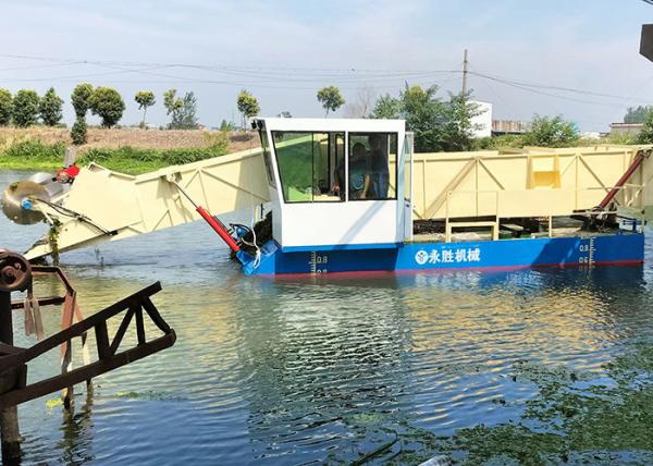 10 Cubic Meters 88kw Eco Harvester Aquatic Weed Harvester For River Waterweed