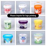 IML Printing Plastic Buckets for Yogurt Biscuit Cookies Pet Food Storage