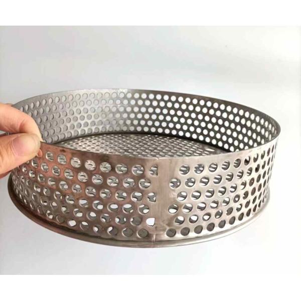 Round Seive 304 Stainless Steel Mesh Basket Strainer Filter Mesh Perforated