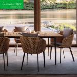 Outdoor Furniture Sofa Chair for Modern Courtyard Garden Made of Rattan Wicker