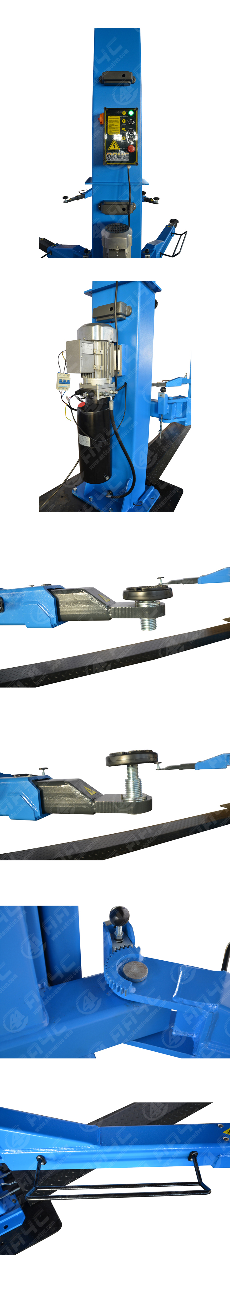 5.5T 11000 Lb 2 Post Car Lift 10 Ft Ceiling 240v Electrical Release Floorplate