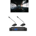 620-850MHz Desktop Wireless Conferencing System 105dB SNR Camera Agreement