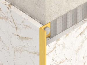 Wholesale 1.8m Brushed Stainless Steel Angle Trim Metal Bullnose Border Edge Trim from china suppliers