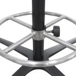 Modern Metal Bar Stool Accessories With Spray Black Color Stylish Square Plate