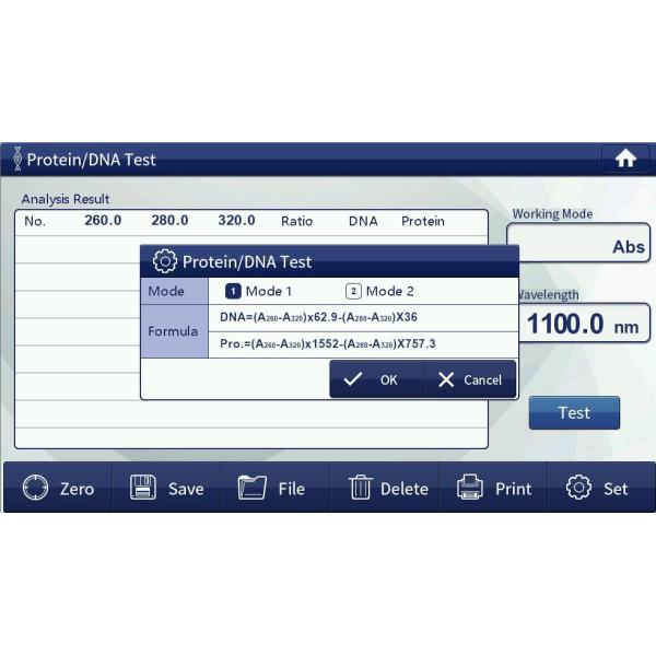 7 inch LCD Touch Screen Variable Spectral Bandwidth Spectrophotometer for Professional