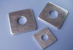 Hot Dip Galvanized Square Plate Washers DIN126 Steel Flat Pad With Round Hole