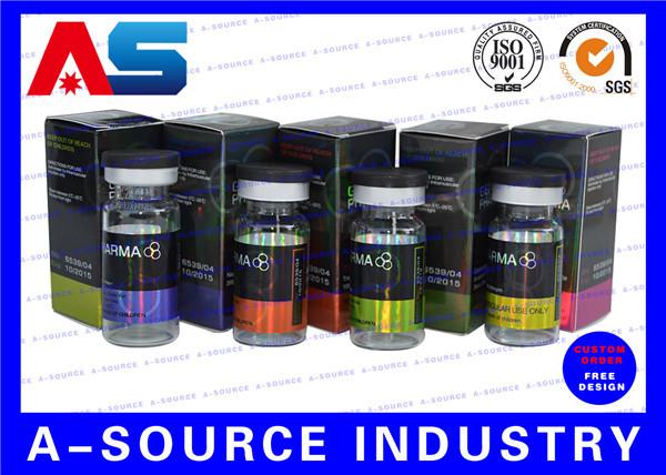 Medicine Storage 10ml Vial Boxes Bodybuilding Cardboard Hologram Laser Printing