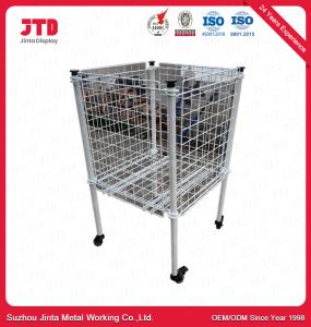 China Mini Square Shape Wire Display Shelving With Wheels Height 900mm on sale