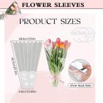 Disposable Cellophane Flower Bouquet Sleeves Plastic Wrapping Bags With Lace