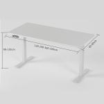 Smart Electric Height Adjustable White Wooden Gaming Desk for School Custom