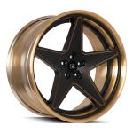 Audi S5 3PC Forged Aluminum Alloy Rims Staggered 19" And 20" Plished Satin Black