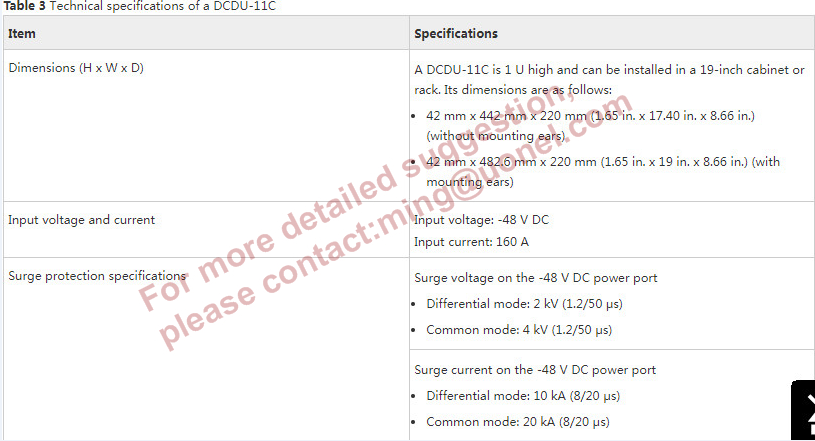 HUAWEI DCDU-11C DCDU11C00000 02120619 Direct Current Distribution Unit for HUAWEI DC Power Distribution Box,Outdoor&Indoor