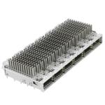 TE 2143307-3 QSFP Cage 1x6 with Heat Sink Connector Press-Fit Through Hole