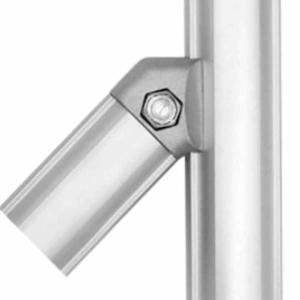 Wholesale Aluminum Tubing Connector Lean Pipe Joint Fastener Kit 45 Degree Double Tube Built-in Joint from china suppliers