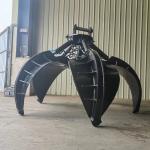 Four Claw Stone Grapple For Excavator Q355B Q345B Q690D Material