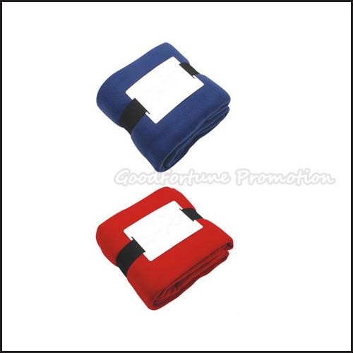 Eco Warmer Plush promotional printed logo warmer office home travel camp blanket