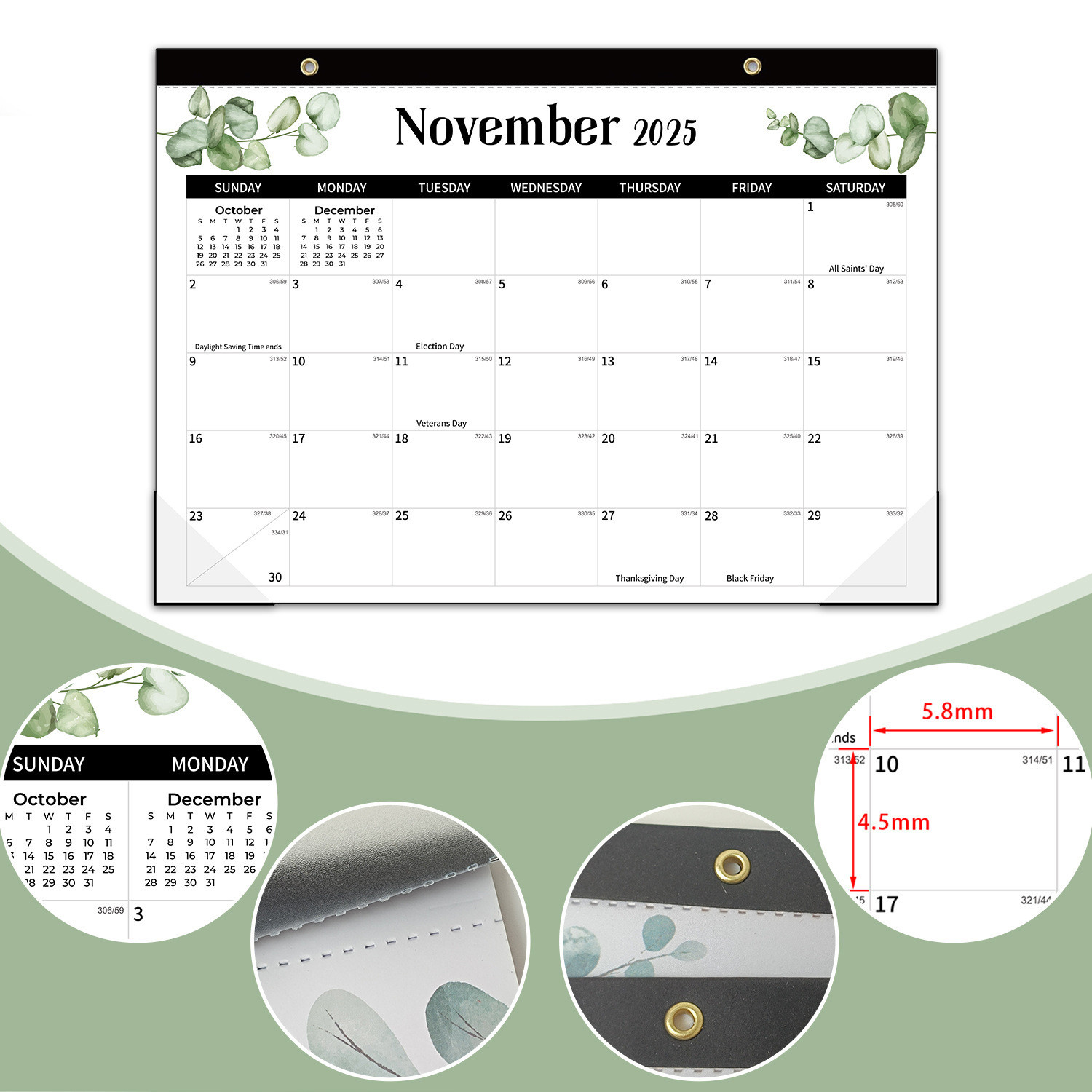 Custom Wall Calendar Holiday / Seasonal Theme 12 Photos Customizable for Your Business Promotions