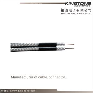 Wholesale RG6 Direct Burial Coaxial Cable 18 AWG CCS 60% AL Braid , Dual Coaxial Cable from china suppliers