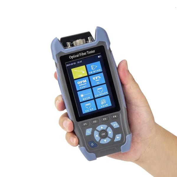 Mini OTDR Fiber Test Equipment , 12 In 1 Fiber Optic Reflectometer With Touch