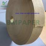 Slitting Small Sizes 30mm 32mm 24gsm 28gsm Brown Kraft Wrapping Paper For Straw