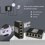 Industrial Outdoor 4 port Industrial POE Extender PoE Repeater 100 meter