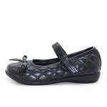 Handmade 3D Bow Plaid Leather Shoes BSCI Shallow Toe For Students