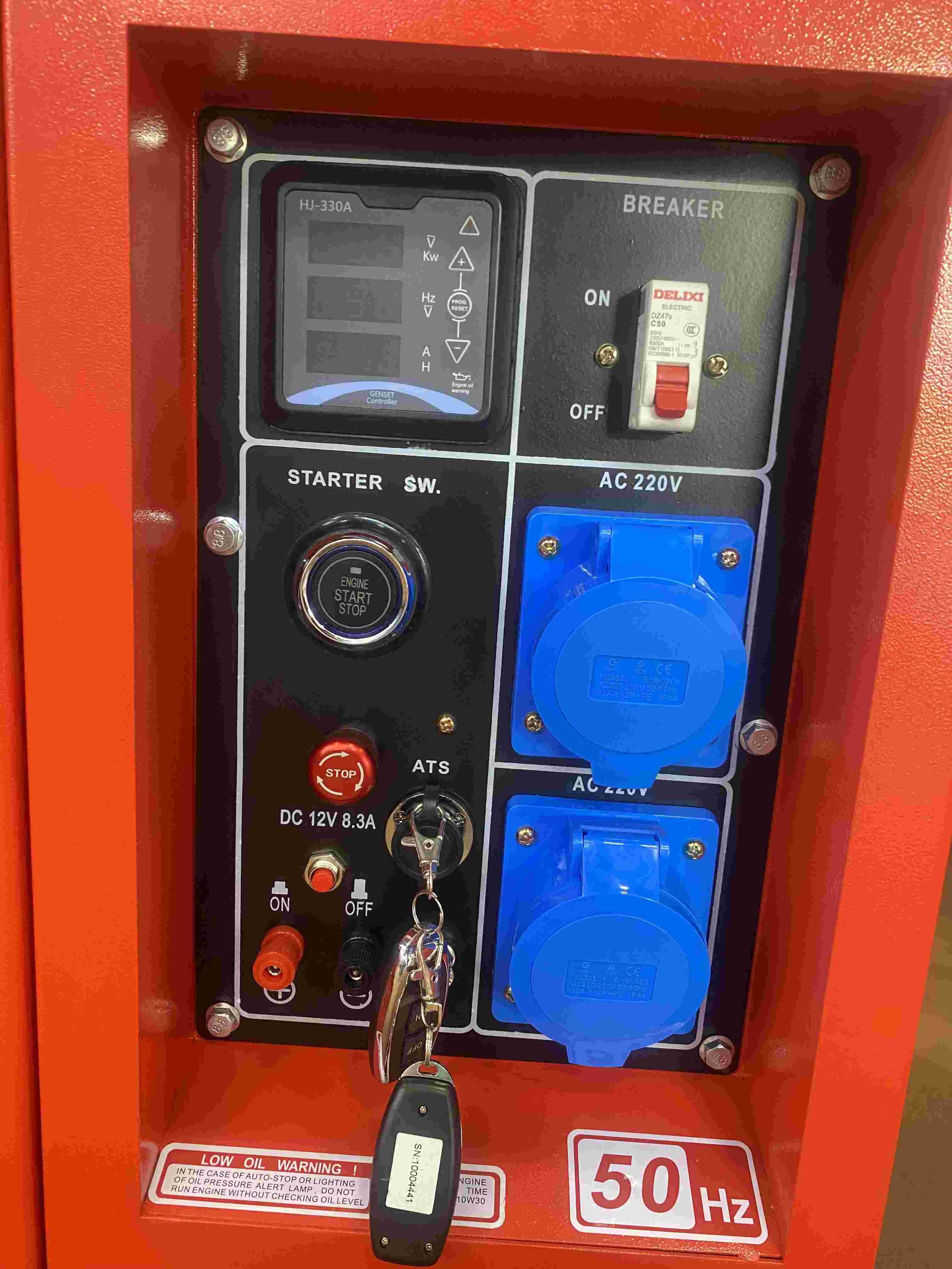 25kva Canopy Generator Set Red Color Water Cooled