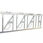 50*40*3mm Square Tube Cow Headlock 0.9m High ABS PP Steel For Horse Stable