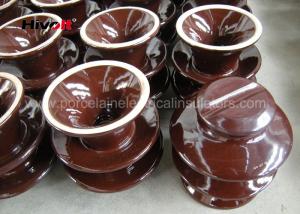 Wholesale Professional High Voltage Ceramic Insulators Brown / Grey Color Porcelain C-120 from china suppliers