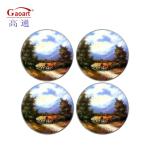 Kitchen Cutting Blank Tempered Glass Coaster in 5mm Thickness and Fruit Design