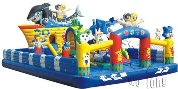 funny hot sale inflatable castle, inflatable haier brother paradise