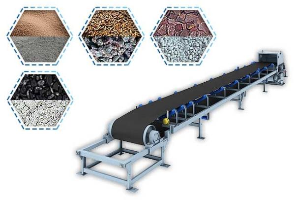 V Idler Belt Conveyor Machine High Stable Speed Long Service Life For Heavy Bulk