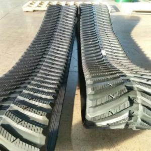 Wholesale Black Durable Continuous Rubber Track , Rubber Excavator Tracks 450mm Width from china suppliers