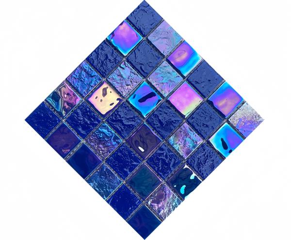 Crystal Glass Mosaic Tile for Swimming Pool 4mm Thickness Sheet Size 306x306MM