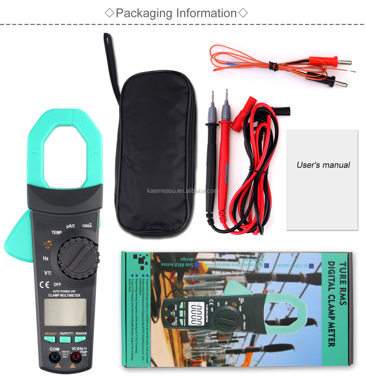 903 Multimetro 1000V 1000A Current Voltage Tester Diode Test Continuity Buzzer AC DC Digital Multimeters Leakage Clamp Meters