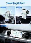 Leather Qi Wireless Car Charger 15W Air Vent Phone Holder Auto Clamping Mount